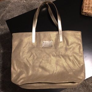Michael Kors Gold Canvas Tote